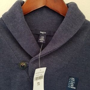 Boys Heather Blue Knit Pullover Sweater